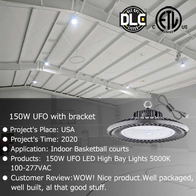 ETL DLC 200W UFO LED High Bay Lights 5000K 100 277VAC BBIER