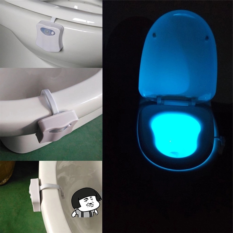 2 PACK LED Toilet Light Motion Activated Glow Lavatory Toilet Bowl Light Up  Seat