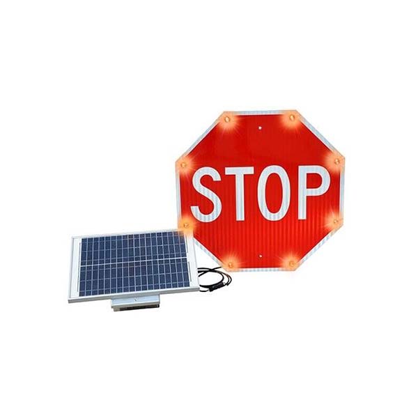 Solar Powered Flashing Stop Sign 30w Flash Alert Solar 30 Stop Sign Bbier® 9197